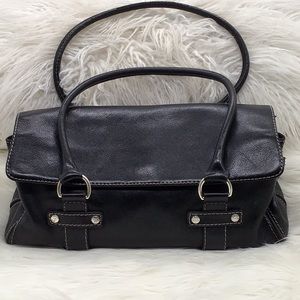 Michael Kors Black Leather Satchel Bag